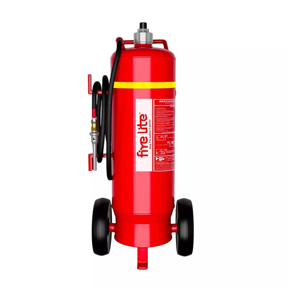 FIRE LITE 45 L Foam Based Fire Extinguisher with Wheel Mount Outside CO² Type Red, FE23