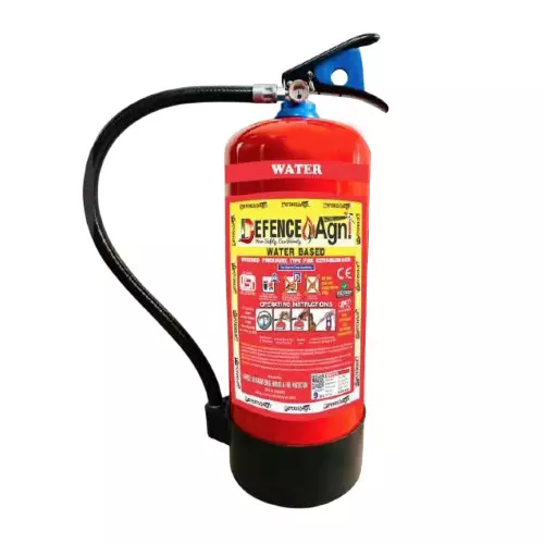 Defence Agni 9 L Fire Extinguisher Stored Pressure DM Soft Water Mild Steel Red