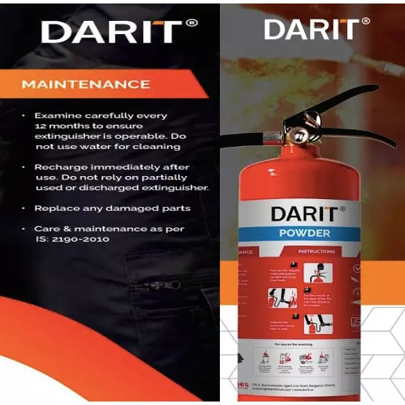 Darit ABC Dry Powder Fire Extinguisher 2 Kg, DFARQ-2-50%