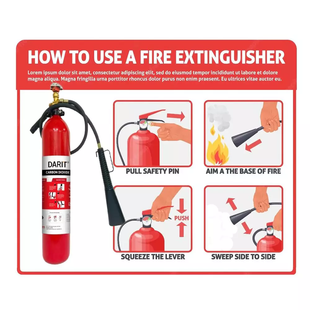 Darit ABC Dry Powder Fire Extinguisher 2 Kg, DFARQ-2-50%