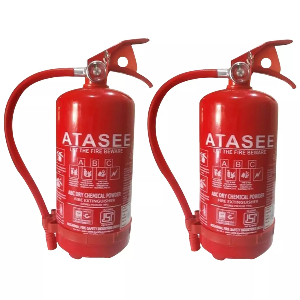Atasee ABC Powder Based Fire Extinguisher 9 Kg Iron for Control Fire, (Pack of 2 Pcs)