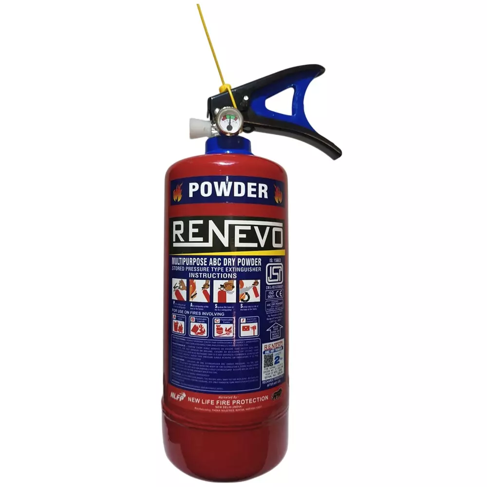 RENEVO ABC Fire Extinguisher 9 Kg Epoxy Polyester Powder Coating MAP 50% Red