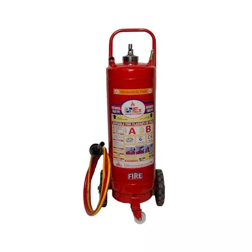 Palex 45 L Wheeled Fire Extinguisher with 3 m Hose & Gun AFFF Foam 300 g CO₂ Cartridge Cartridge Operated