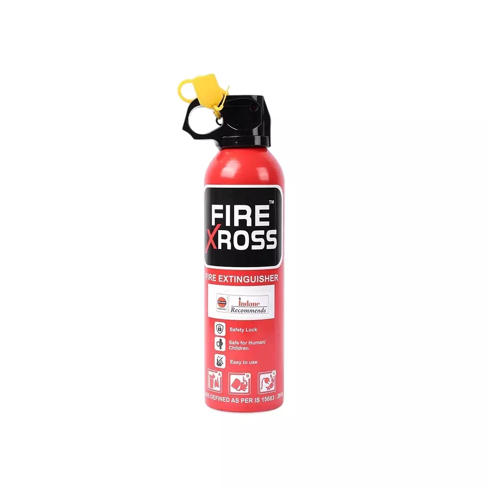 Vansh Homes Fire Extinguisher Anti-Corrosive Body Class A, B & C Fires Rigid PVC ABC Dry Powder Red, VH-FX-01
