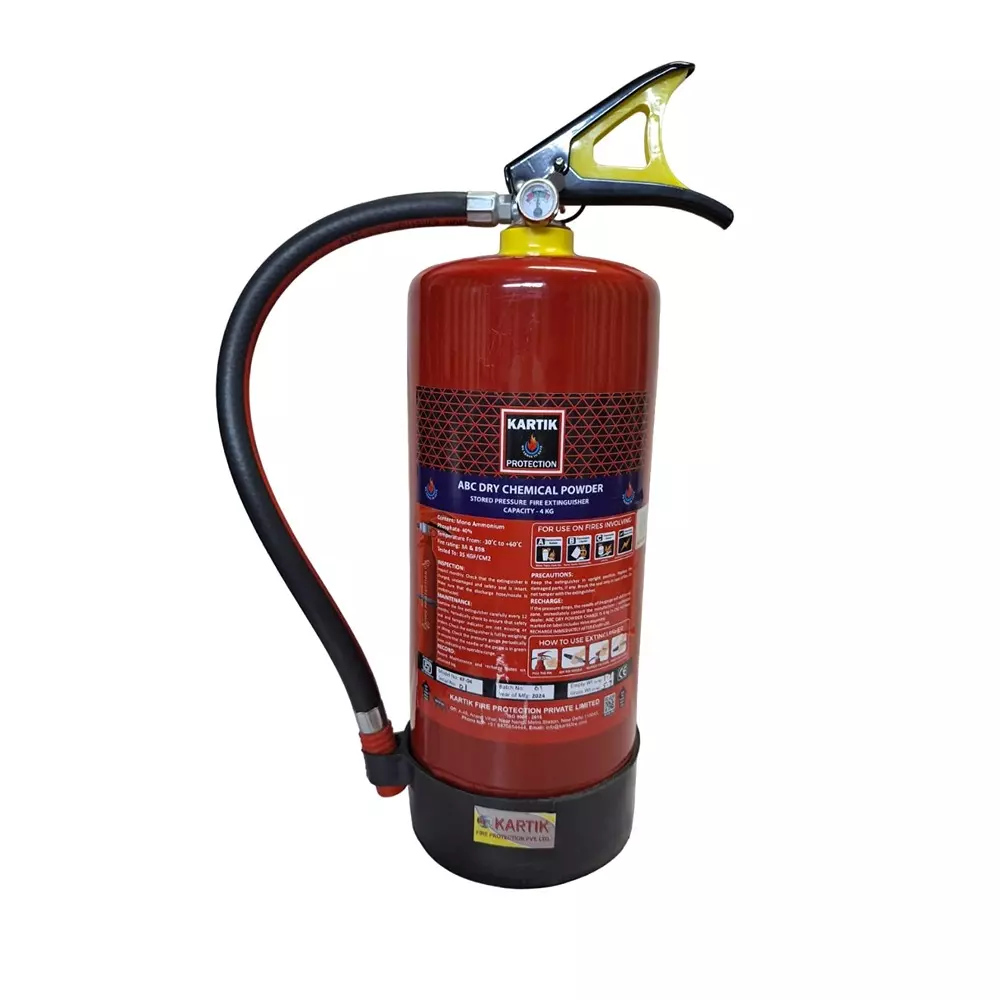 Kartik Stored Pressure Fire Extinguisher ABC MAP 90 4 Kg, KF-03