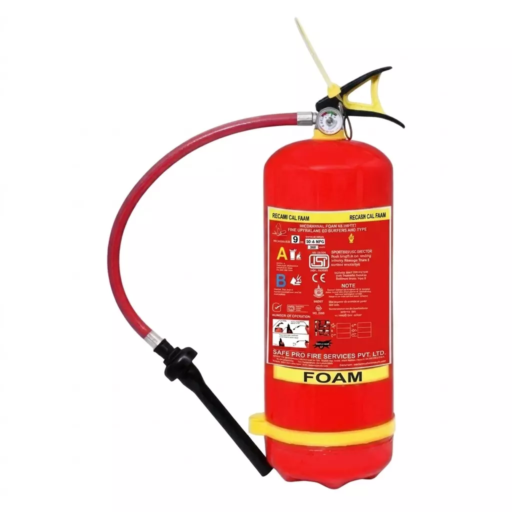 LIfe Safety 45 Kg AFFF Fire Extinguisher with 2 Kg Outer CO2 Unit Trolly Mounted for Home, Office, Shop, Warehouse and Industrial Areas (Without Trolley)