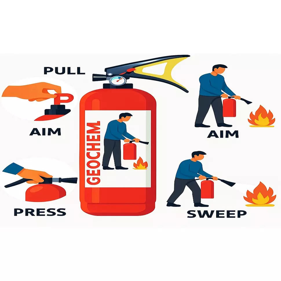 AFS ABC Fire Extinguisher Cylinder Welded Low Carbon Steel 6 Kg Capacity Dry Powder Chemical for Fire Safety Use