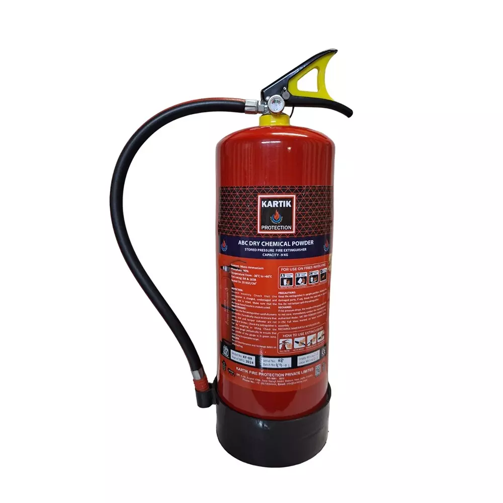 Kartik Stored Pressure Fire Extinguisher ABC MAP 90 9 Kg, KF-09