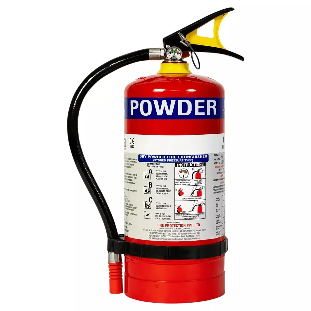 GENERIC Fire Extinguisher Mild Steel Red Wall Mounted 1 Kg Capacity for Industrial & Commercial Use