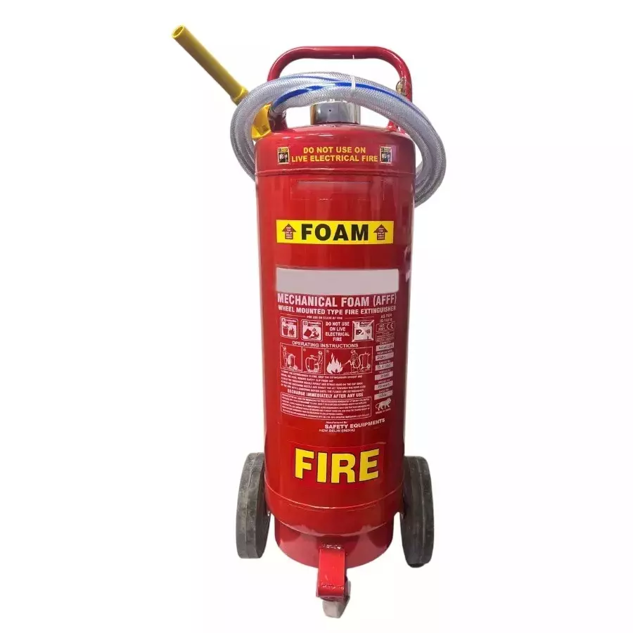 Atasee AFFF Mechanical Foam Cartage Fire Extinguisher Mild Steel 45 Kg Capacity Red for Home, Office, Shop, Warehouse, And Industrial Areas