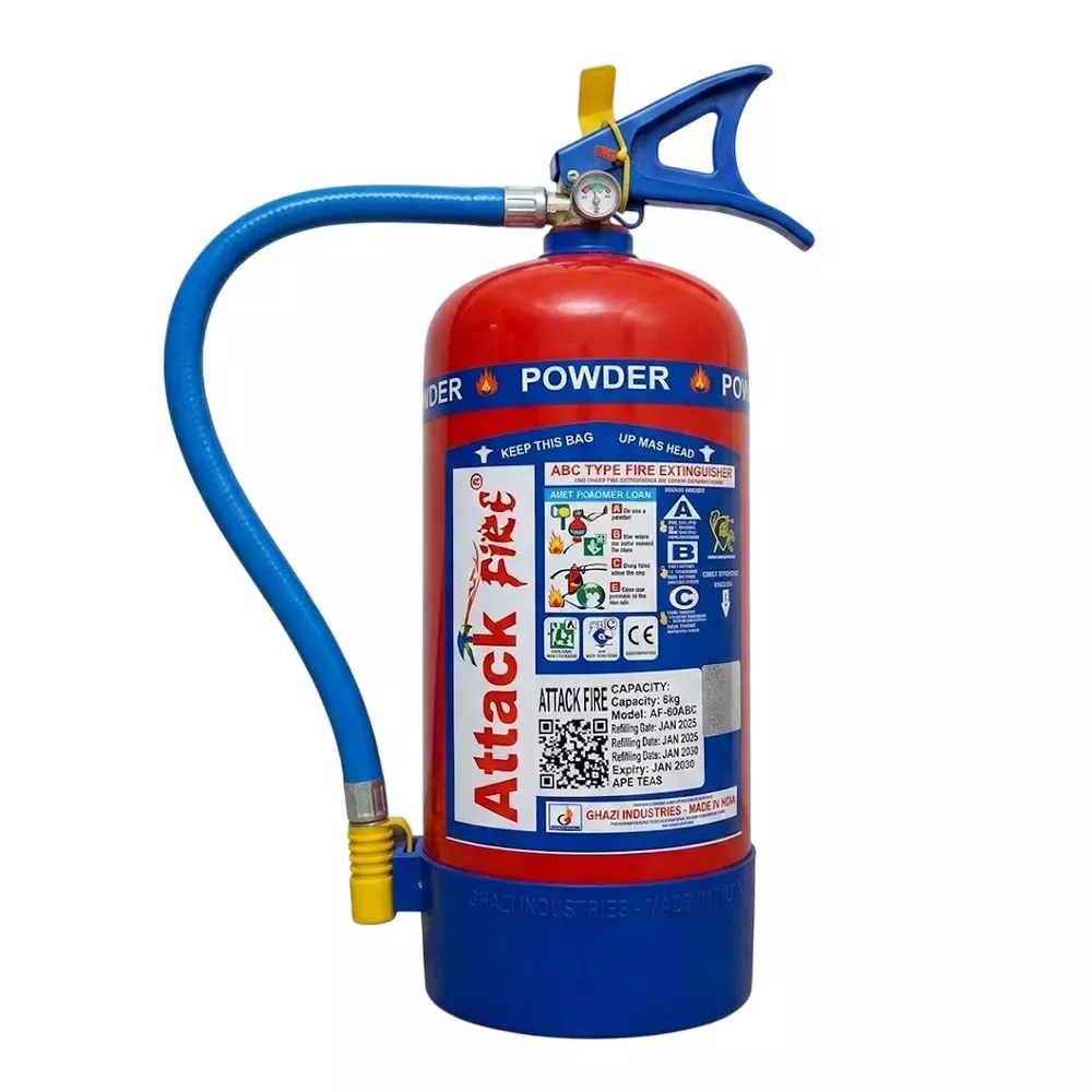 Attack Fire ABC Fire Extinguisher 50 % Chemical Purity Iron 4 Kg Capacity Red for Home, Office, Shop, Warehouse, And Industrial Areas
