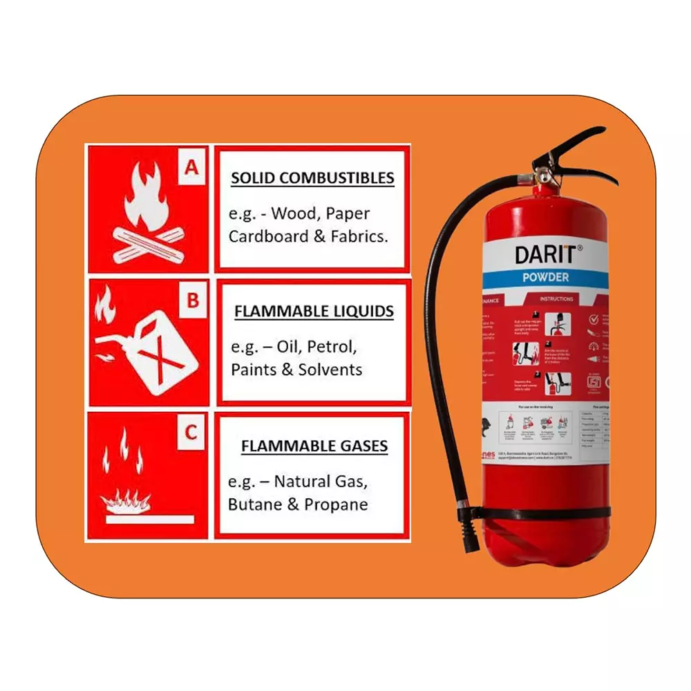 Darit ABC Dry Powder Fire Extinguisher 6 Kg, DFARQ-6-50%