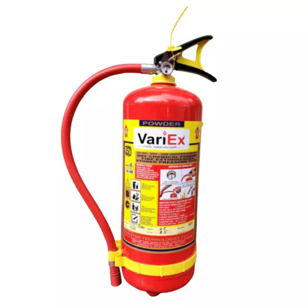 Variex 6 Kg ABC Powder Type Fire Extinguisher Red with 35 Bar Test Pressure, VFE-6ABC_4 (Pack of 4)
