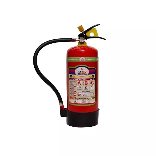 Palex 4 Kg Fire Extinguisher ABC Powder Stored Pressure Type Stainless Steel Body