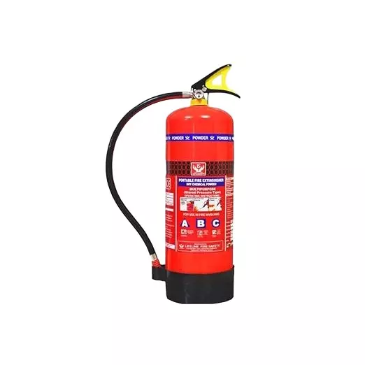 Life Safety 9 Kg ABC Fire Extinguisher 50% MAP (Monoammonium Phosphate) Concentration for Home, Shop, Office, Industries