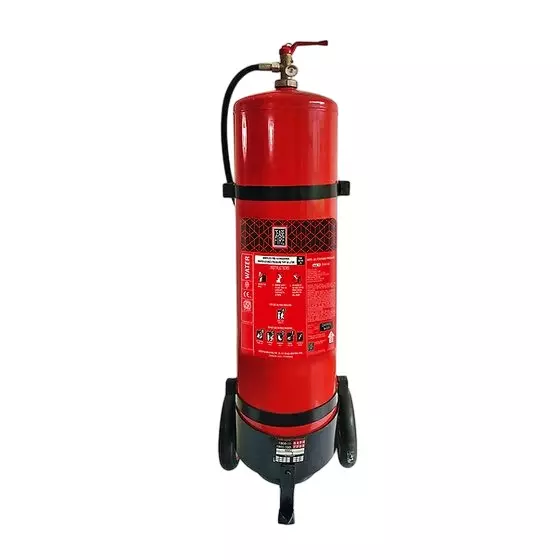 Ceasefire Portable Fire Extinguisher with Wheel Stored Pressure Water Red 60 L, CF-001193