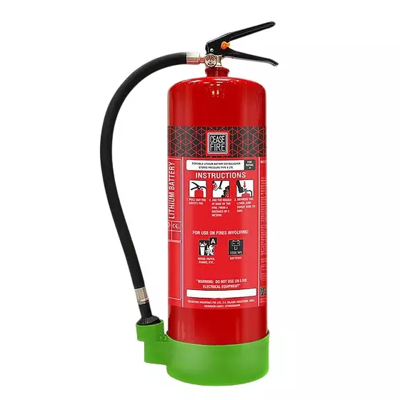 Ceasefire Lithium Battery Extinguisher Stored Pressure Water Based Fire Fighting Gel Red 9 L, CF-001600