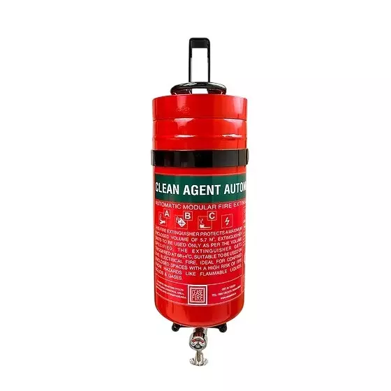 Ceasefire Wall Mounted Automatic Fire Extinguisher Stored Pressure 4 Kg Fluorketone (FK-5-1-12) Red, CF-001415