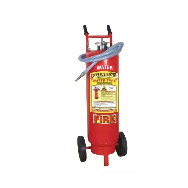 Defence Agni 50 L Fire Extinguisher with Trolly Mounted Cartage Type CO² DM Soft Water Automatic Contact Red