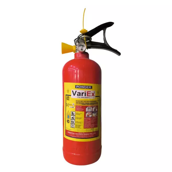 Variex 2 Kg ABC Powder Type Fire Extinguisher Red with 35 Bar Test Pressure, VFE-2ABC_4 (Pack of 4)