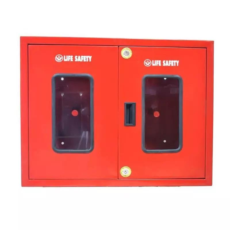 Life Safety MS Double Door Hose Box Fire Extinguisher Red