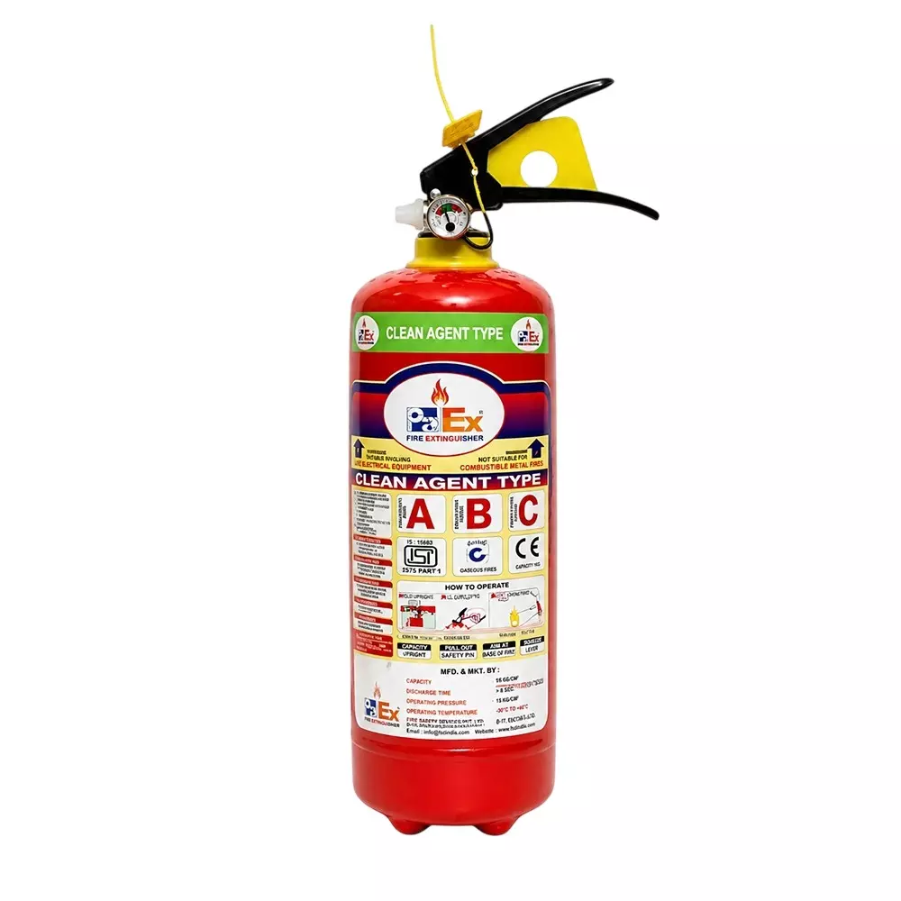 Palex 4 Kg Fire Extinguisher ABC Powder Stored Pressure Type, (Pack of 5 Pcs)
