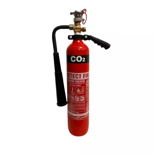 Detect Fire 2 Kg Fire Extinguisher CO² Gas Mild Steel Red