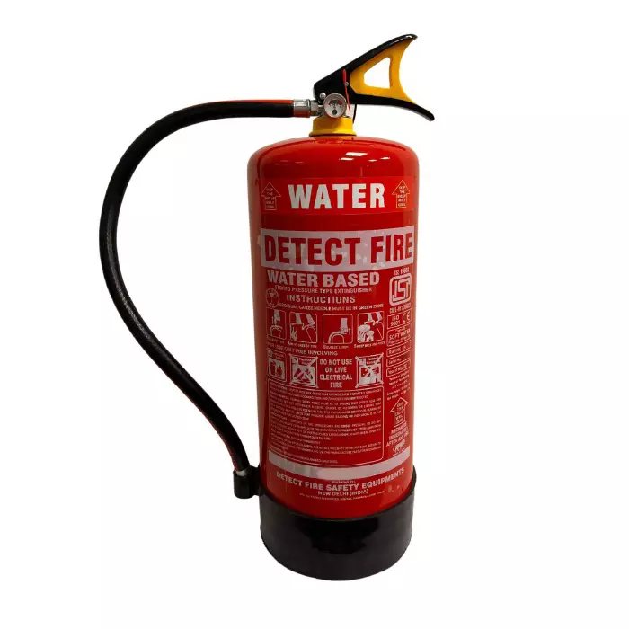 Detect Fire 9 L Fire Extinguisher Stored Pressure DM Soft Water Mild Steel Red
