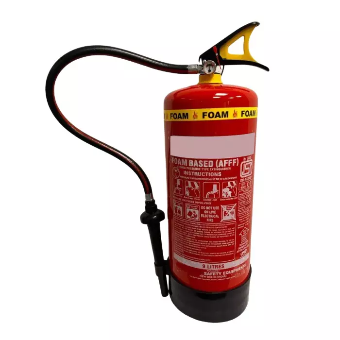 RENEVO Mechanical Foam Fire Extinguisher 9 L Epoxy Polyester Powder Coating Red