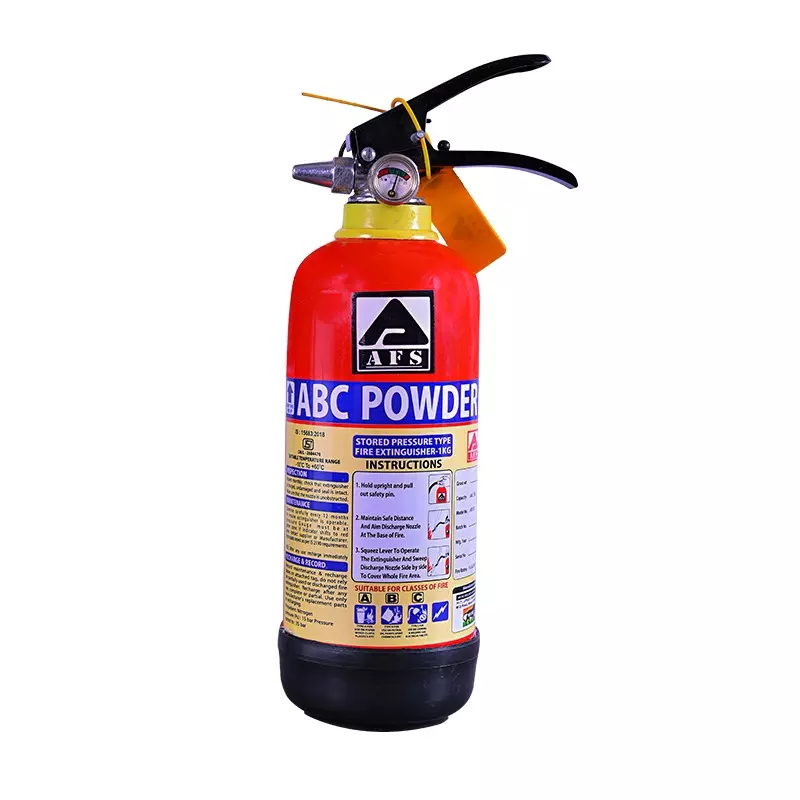 AFS ABC Fire Extinguisher Cylinder Welded Low Carbon Steel 2 Kg Capacity Dry Powder Chemical for Fire Safety Use