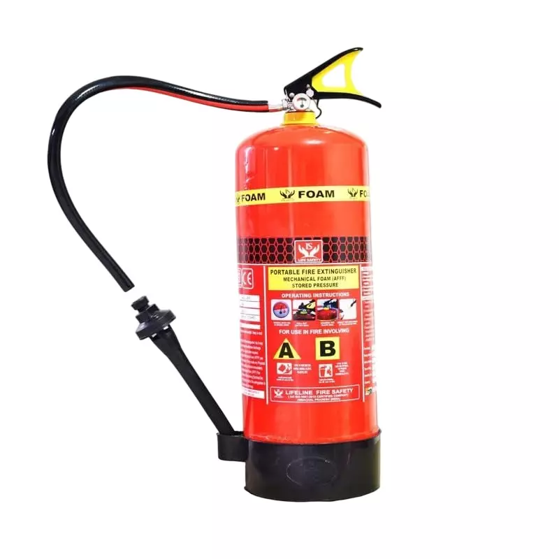 Life Safety 9 L Mechanical Foam Fire Extinguisher for Home, Office, Shop, Warehouse and Industrial Areas