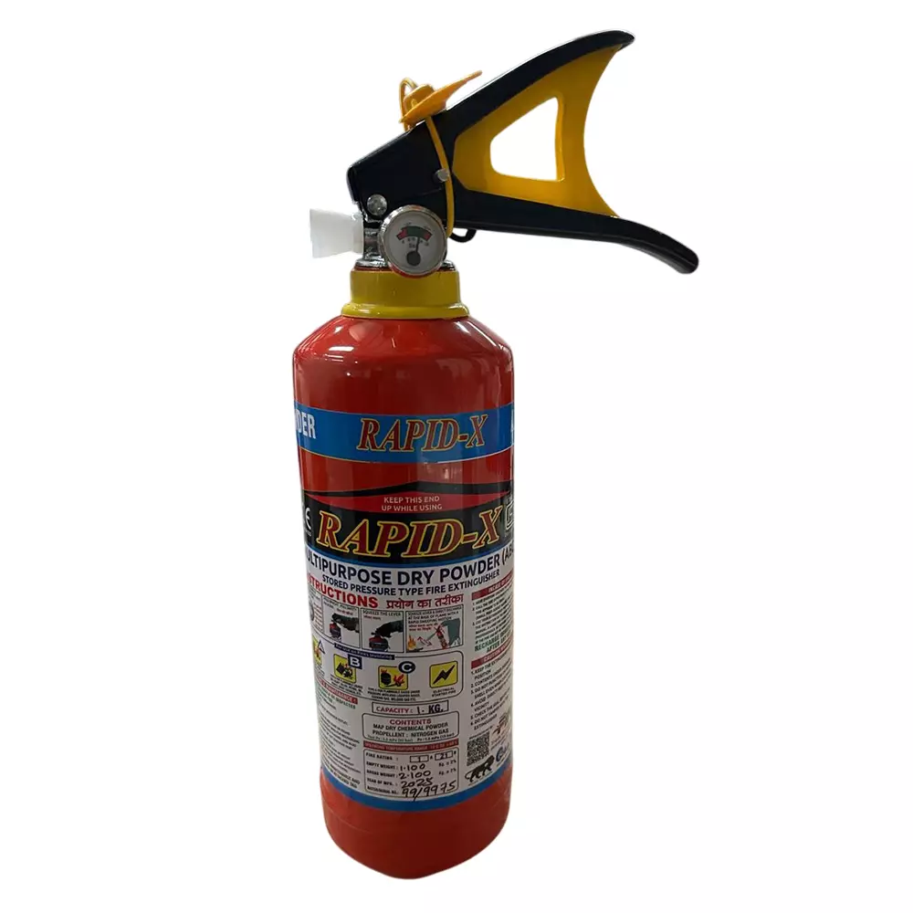 Rapid X 1 kg Multipurpose Dry Powder ABC Fire Extinguisher
