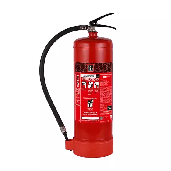Ceasefire Portable Fire Extinguisher Stored Pressure Water Red 9 L, CF-001131
