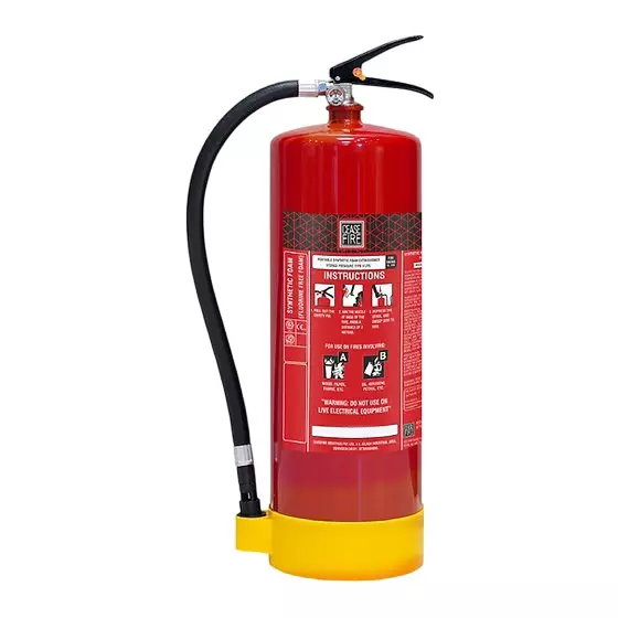 Ceasefire Portable Fire Extinguisher Stored Pressure Water + Fluorine Free Foam 6% Red 9 L, CF-001477