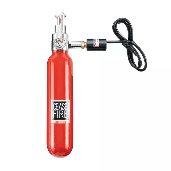 Ceasefire Mini Pro Automatic Fire Extinguisher with NRV 93°C Intutive Stored Pressure 300 g Fluorketone (FK-5-1-12) Red, CF-001343C