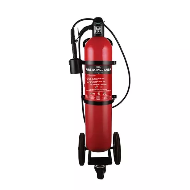 Ceasefire Wheeled Extinguisher with Trolly CO² 5 Kg Stored Pressure Red, CF-000701