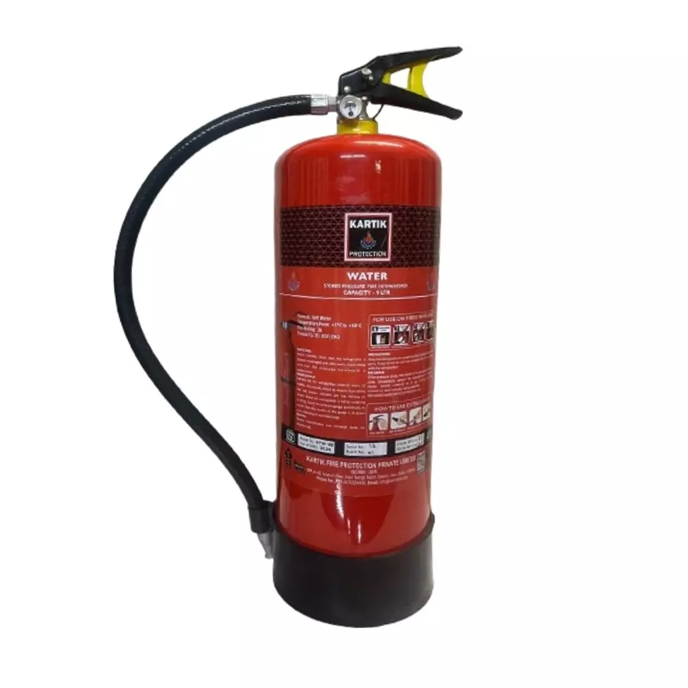 Kartik Stored Pressure Fire Extinguisher Soft Water 9 L, KFW09