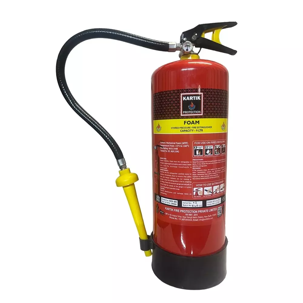 Kartik Stored Pressure Fire Extinguisher AFFF Foam 9 L, KFW09