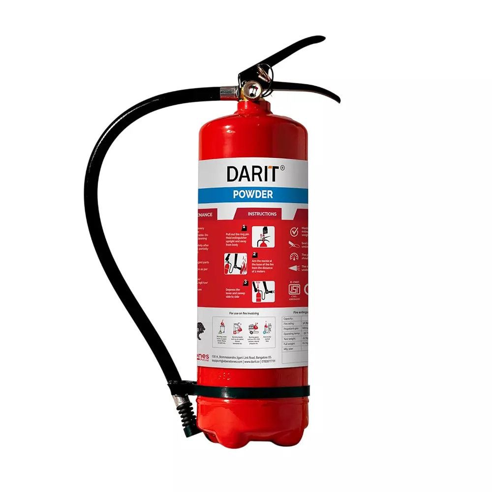 Darit 6 Kg ABC Fire Extinguisher MAP 40% Stored Pressure Steel with Powder-Coated, DFARQ-6-40%