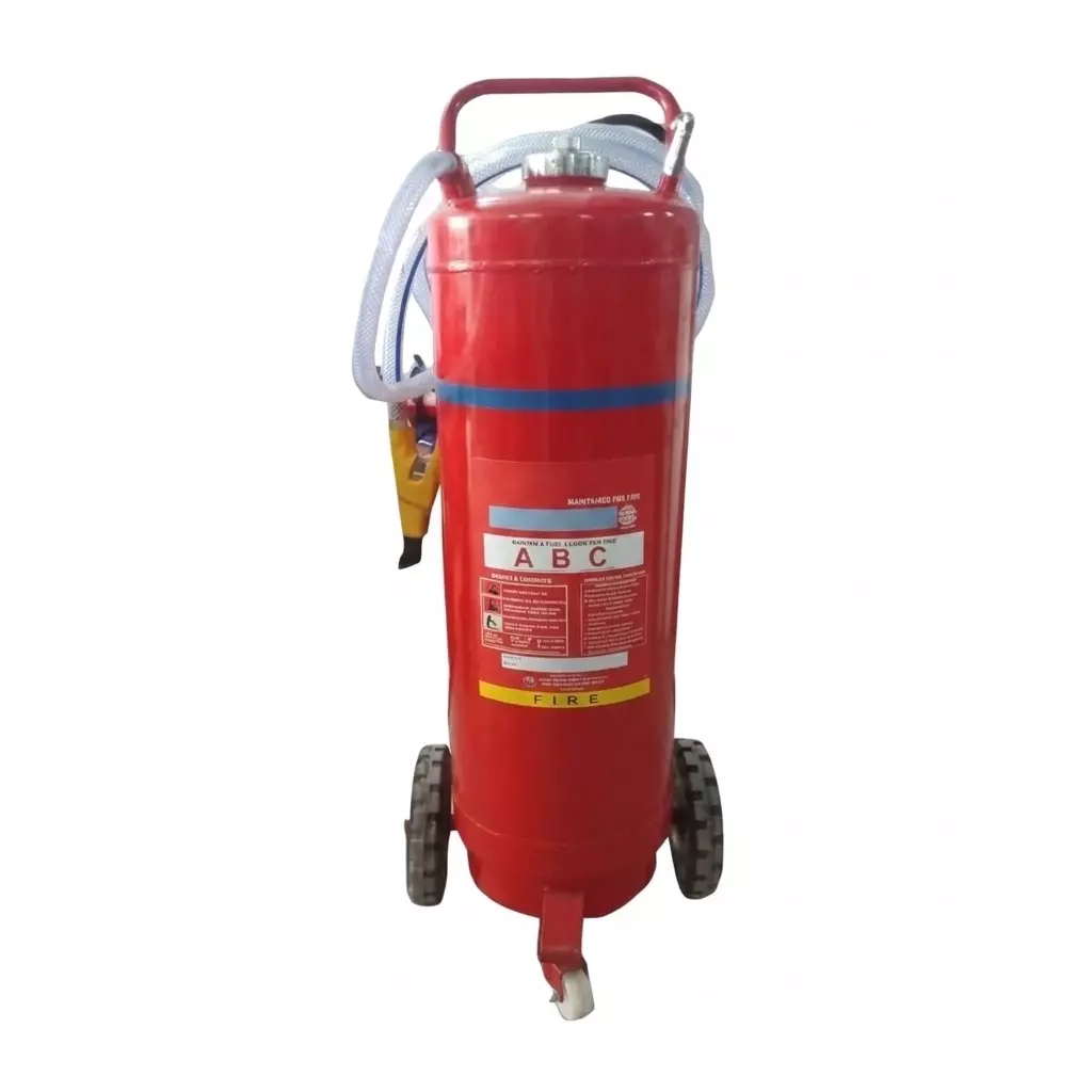 LIfe Safety 25 Kg ABC/DCP Fire Extinguisher with 2 Kg Outer CO2 Unit Trolly Mounted for Home, Office, Shop, Warehouse and Industrial Areas (Without Trolley)