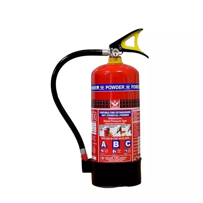Life Safety 4 Kg ABC Fire Extinguisher 90% MAP (Monoammonium Phosphate) Concentration for Home, Shop, Office, Industries