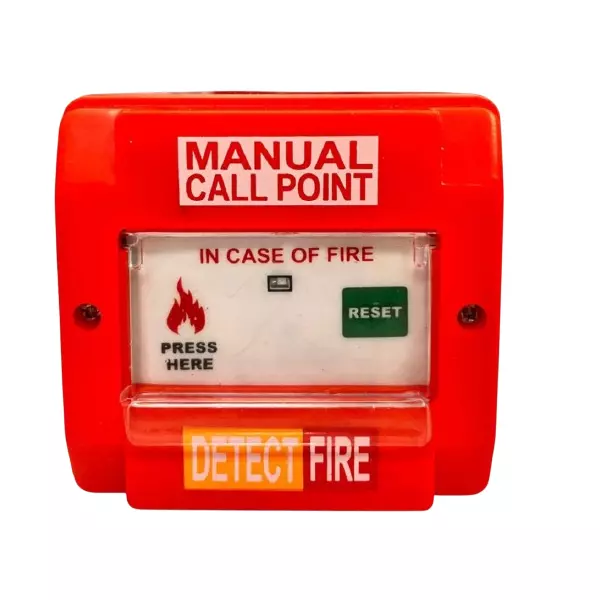DETECT FIRE Manual Call Point Audible Wall Mounted ABS Body 24 V DC Red