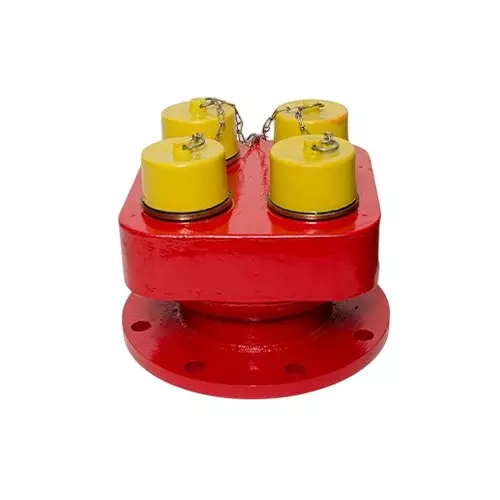 Palex Fire Brigade Inlet Connection 4 Way Gun Metal & Cast Iron Body 63 mm Inlet Flanged Outlet Built-in NRV