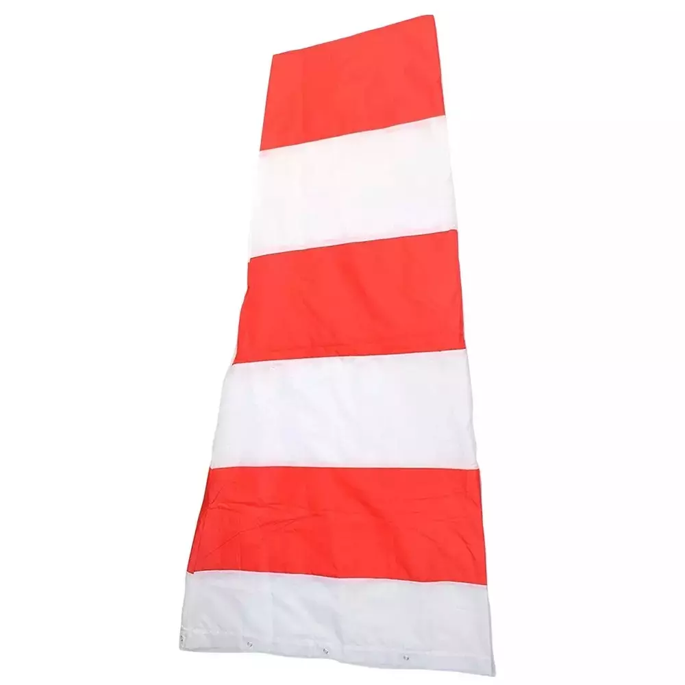 BEGGOSAFE Windsock Cloth 6 ft (183 cm) Single Layers White & Red Polyester (Pack of 5)