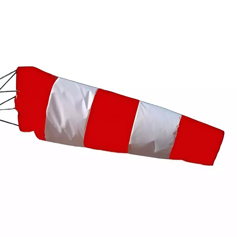 beggosafe-windsock-cloth-6-ft-183-cm-single-layers-white-red-polyester-pack-of-5