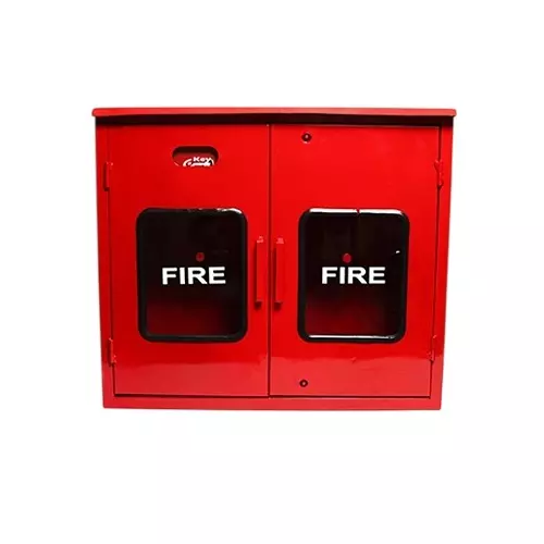 Palex Hose Box Double Door Light Duty Steel & FRP 2 Door Red Powder Coated for 2 No. 15 m Hose + 1 No. Short Branch Pipe, PSS-HBSD