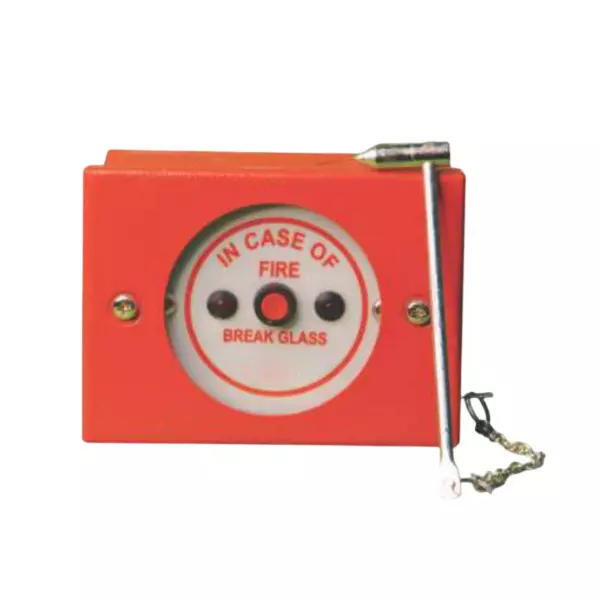 Agni-X Manual Call Point With Chain And Hammer 24 V DC 30 mA Mild Steel Housing 85x85x50 mm, PSS-MSMCP