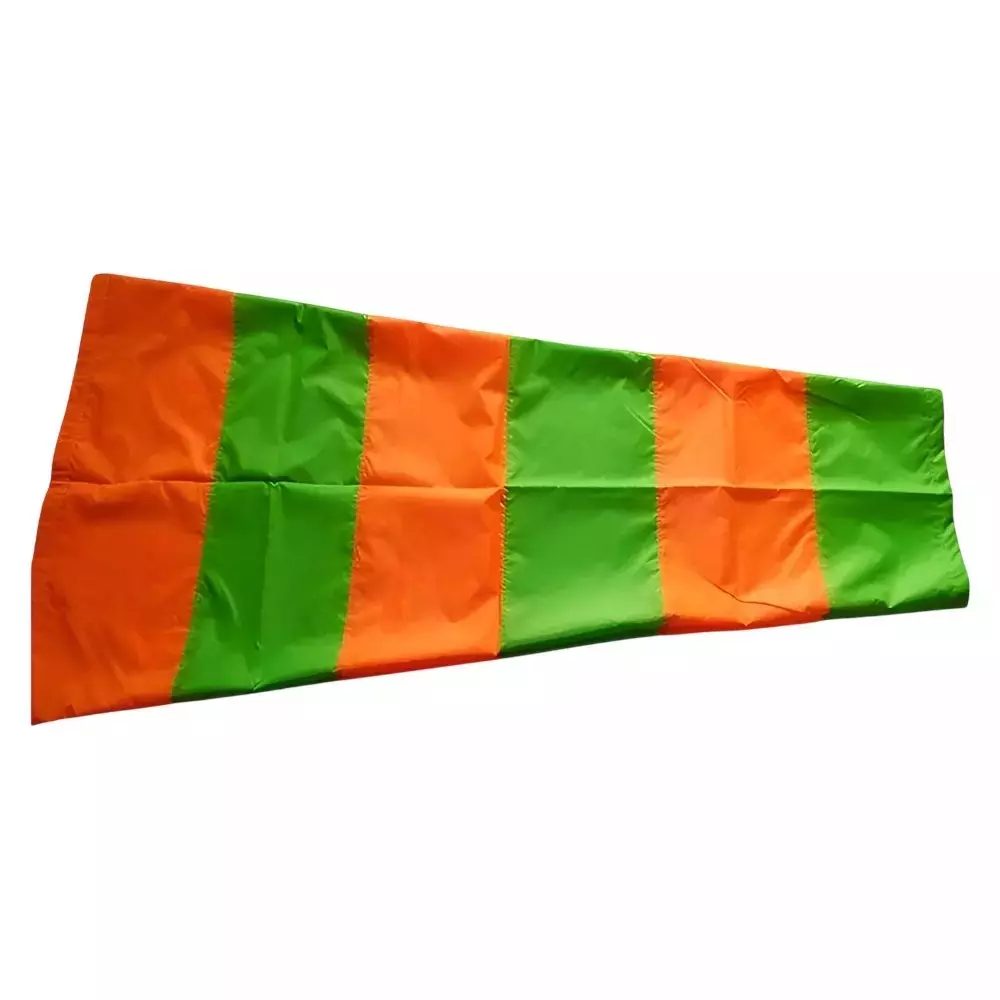 BEGGOSAFE Windsock Cloth 6 ft (183 cm) Double Layers Orange & lime Green Cotton & Polyester (Pack of 5)