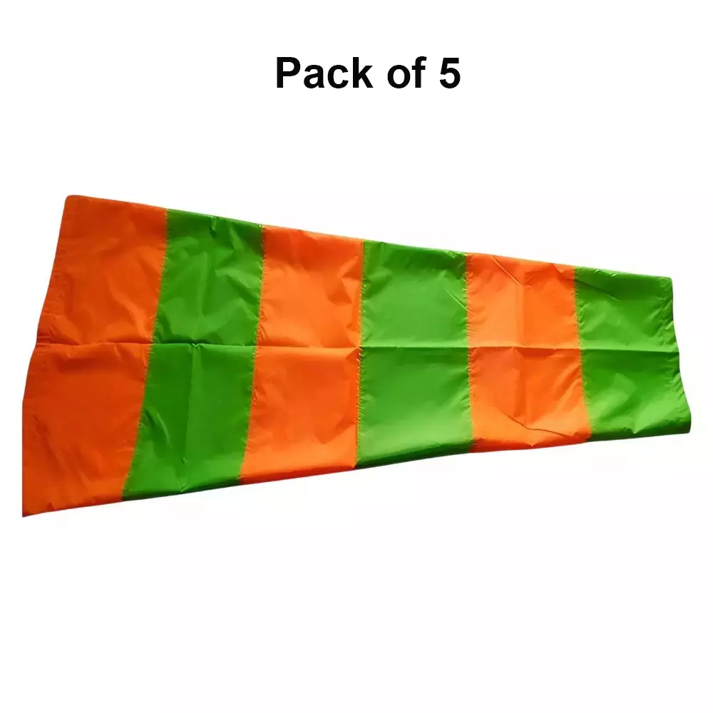 beggosafe-windsock-cloth-6-ft-183-cm-double-layers-orange-lime-green-cotton-polyester-pack-of-5