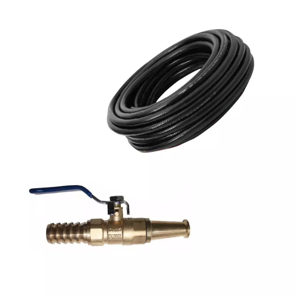 DETECT FIRE Malaysian First-Aid Hose Reel Drum Inlet 20 mm Compact Type M.S. Sheet Red with Pipe and Brass Nozzle